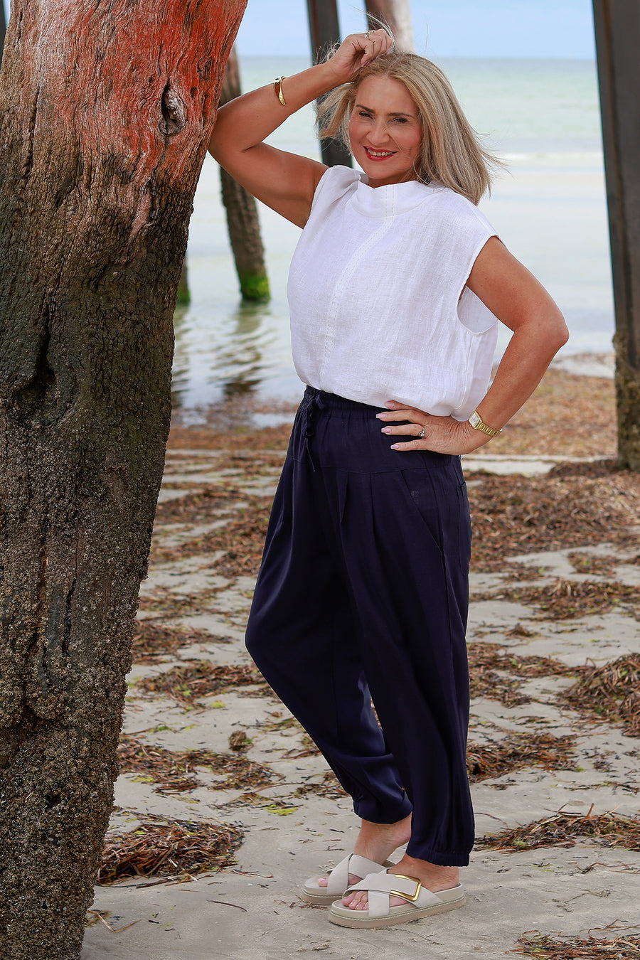 Kali Lite Pants | NAVY – The Birch House