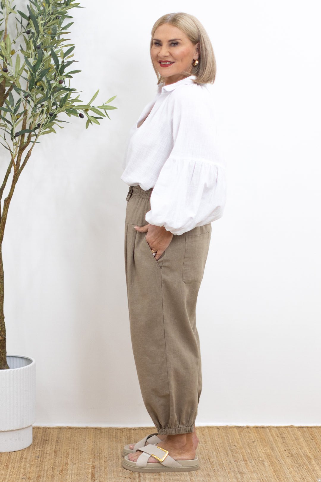 Kali Pants | Latte Taupe