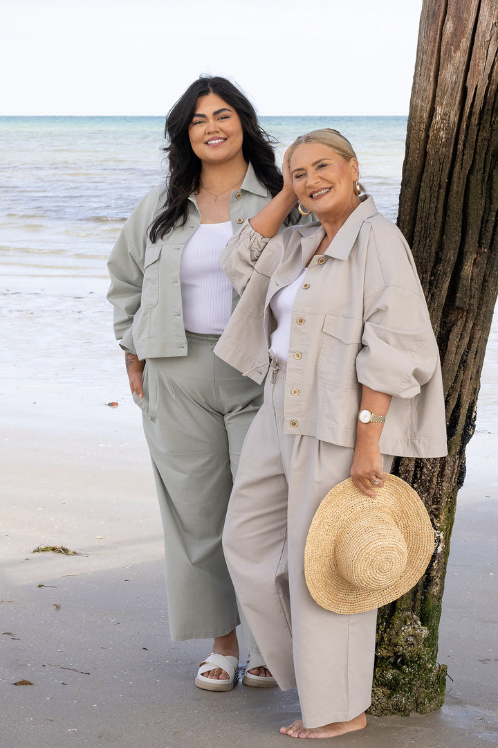 Oversized Linen Swing Jacket Linen | NATURAL