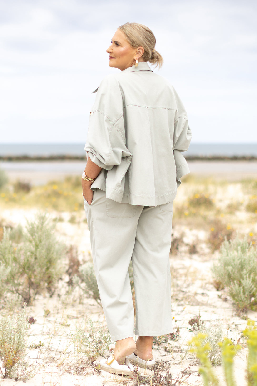 Kali Wide Leg Pant | Green Sage