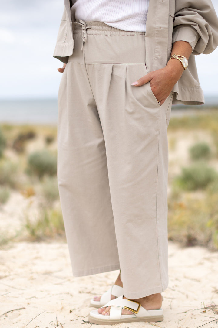 Kali Wide Leg Pant | Natural Stone