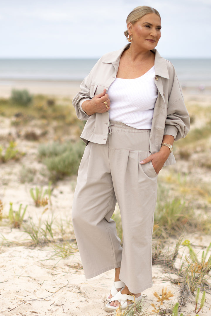 Oversized Linen Swing Jacket Linen | NATURAL