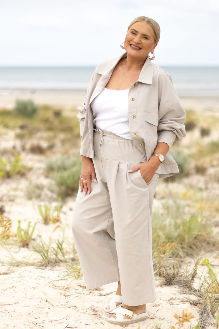 Oversized Linen Swing Jacket Linen | NATURAL