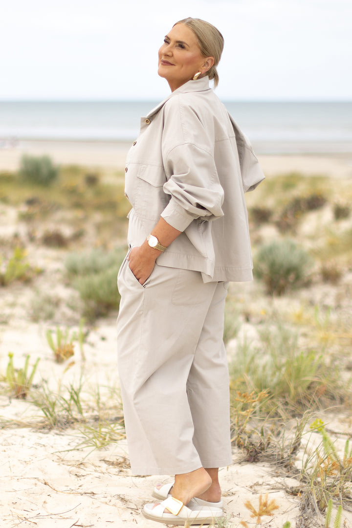 Kali Wide Leg Pant | Natural Stone