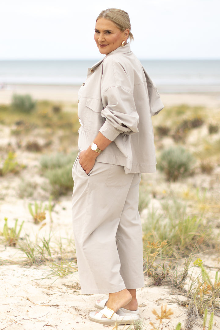 Kali Wide Leg Pant | Natural Stone