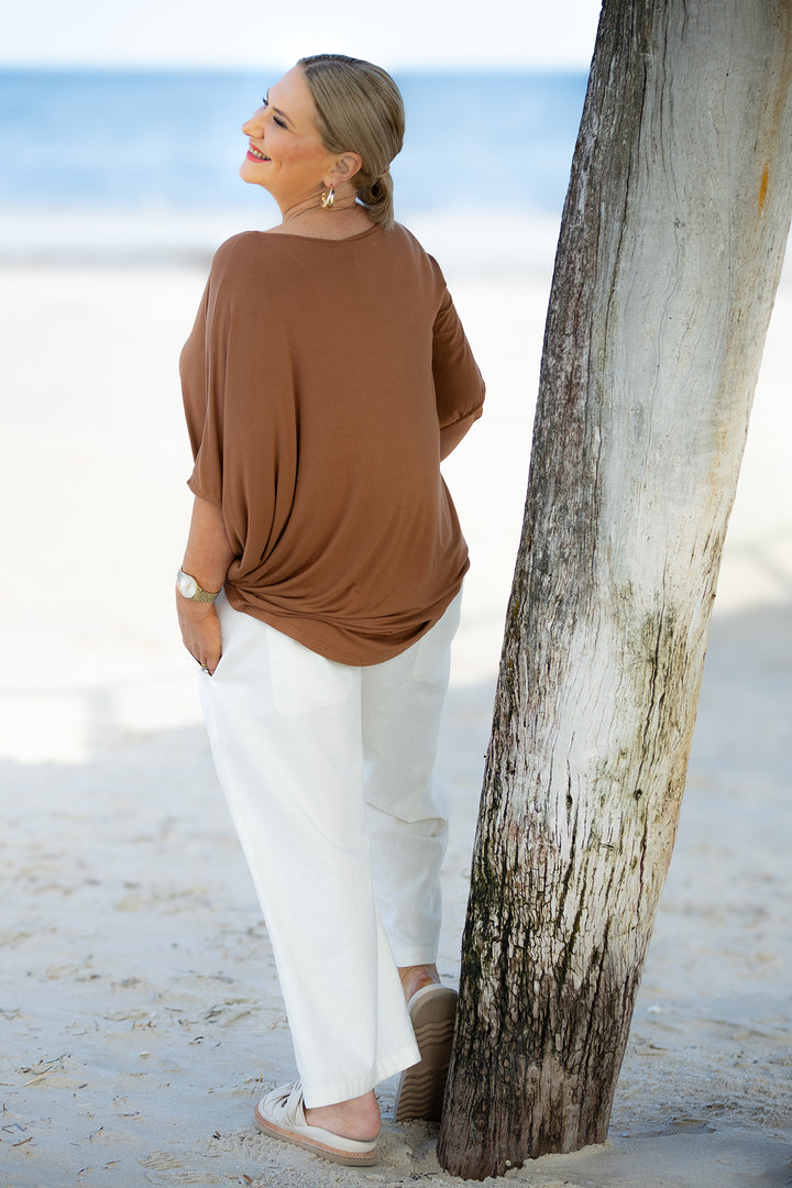 Kali Wide Leg Pant | Ivory White