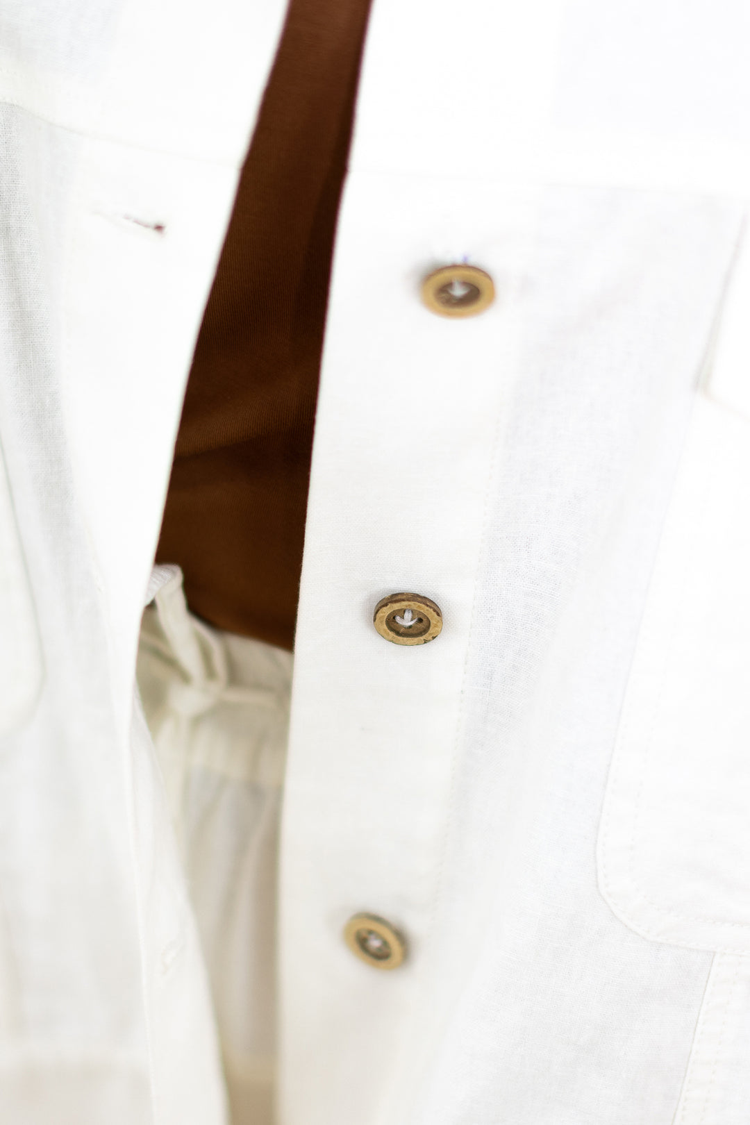 Oversized Linen Swing Jacket Linen | WHITE IVORY