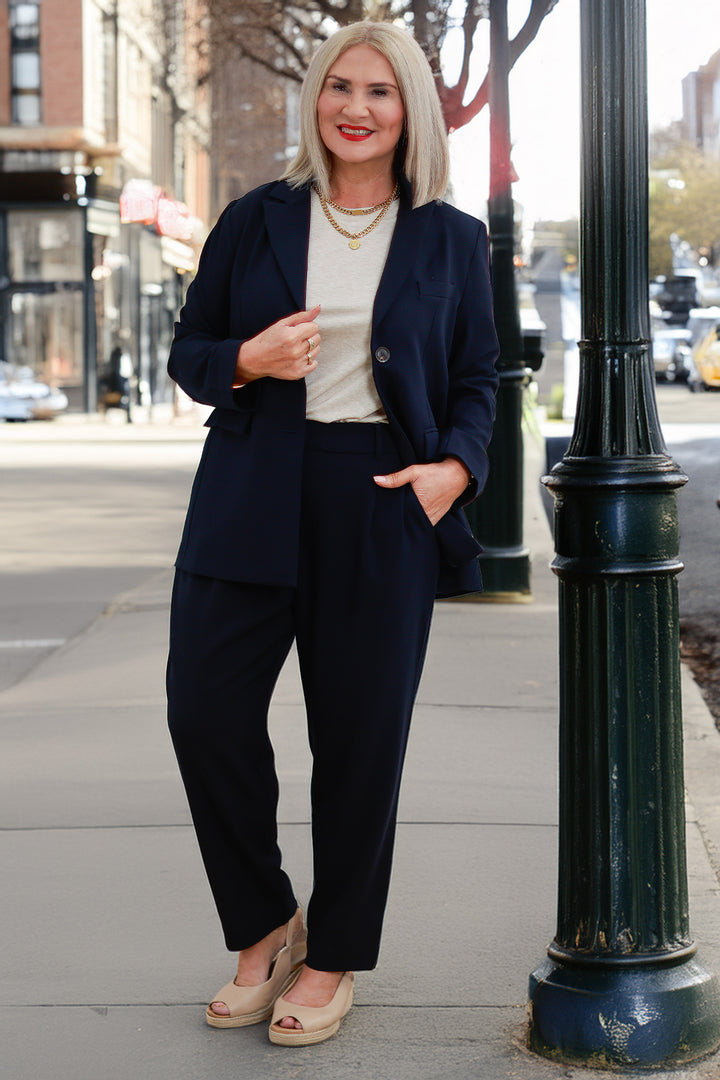 Eden Stretch Blazer |  INK NAVY