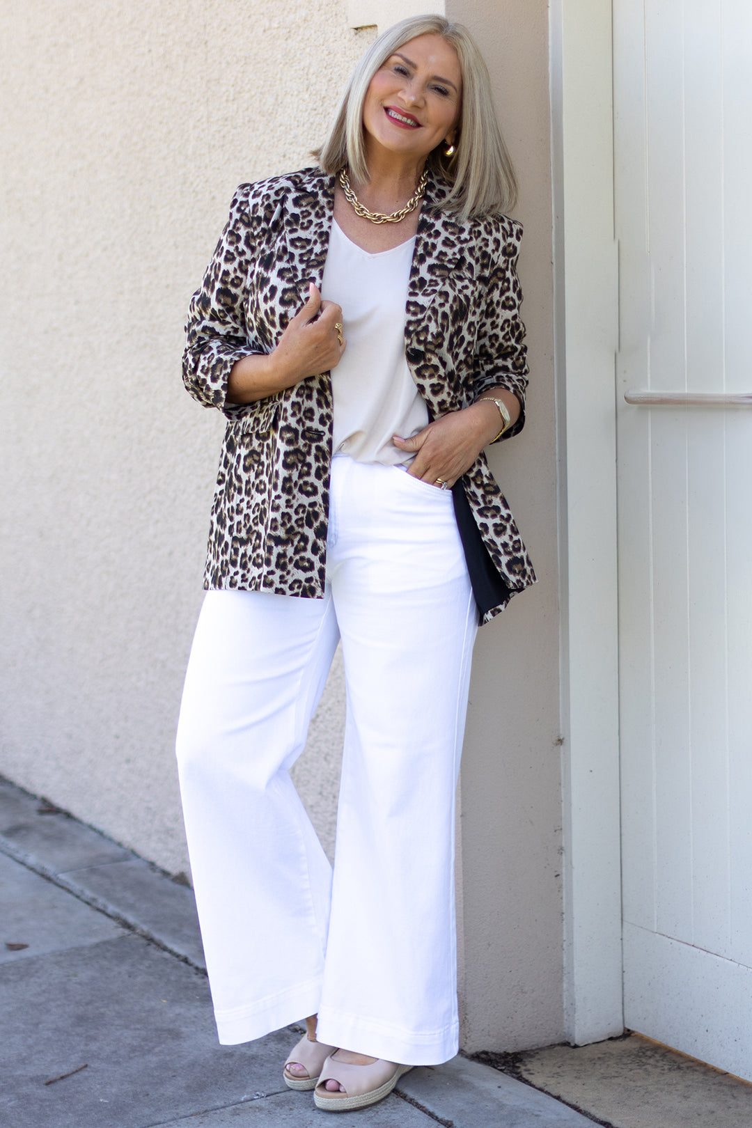 Sienna Leopard Blazer | BROWN