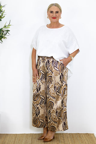 Santorini Wide Leg Pant - White