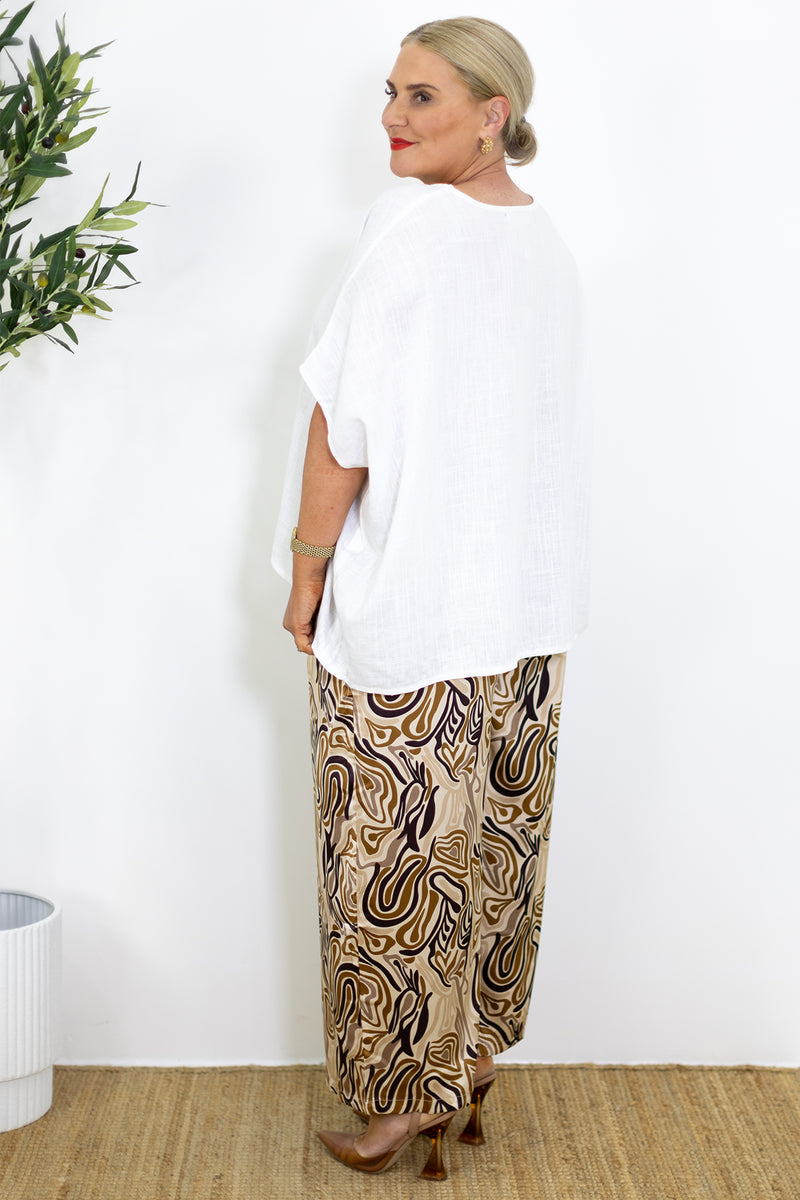 Liberty Drape Top | White