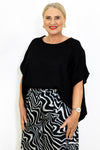 Liberty Drape Top | Black