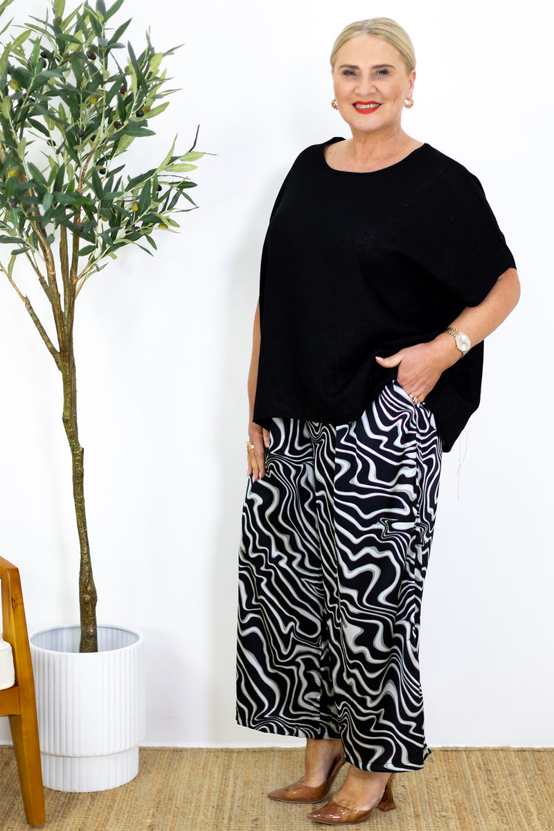 Liberty Drape Top | Black