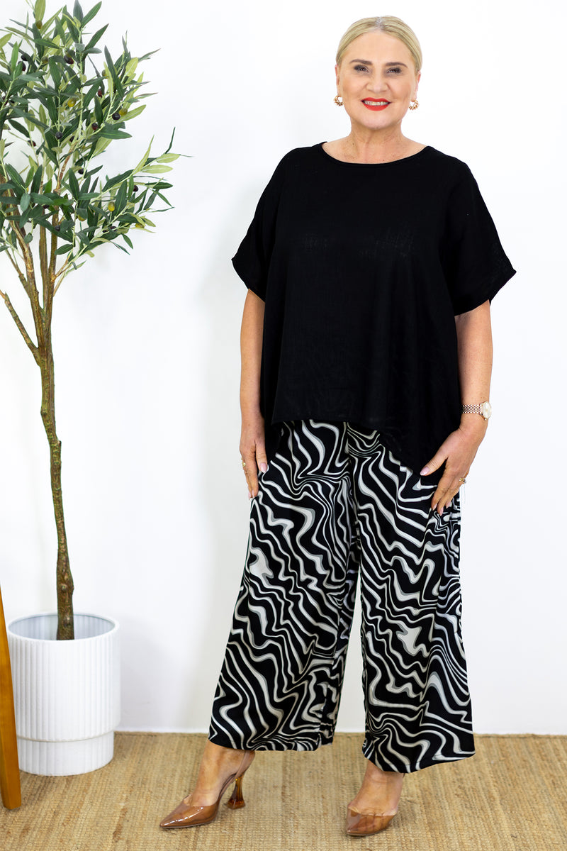 Liberty Drape Top | Black