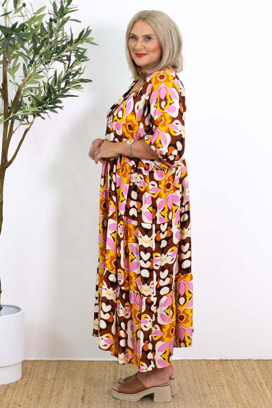 Lovesome dress | BROWN & PINK