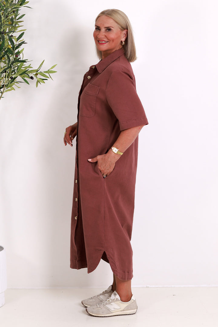 Malibu Denim Shirt Dress | COCO MYLK