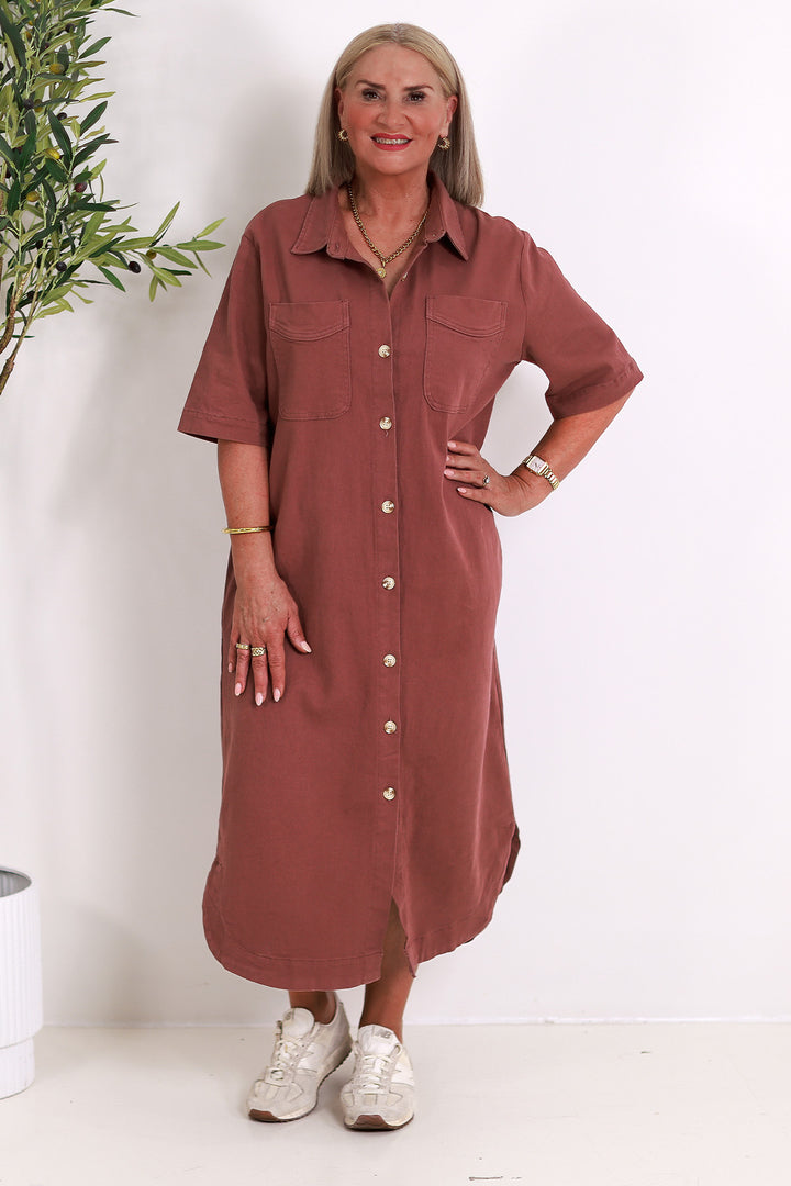 Malibu Denim Shirt Dress | COCO MYLK
