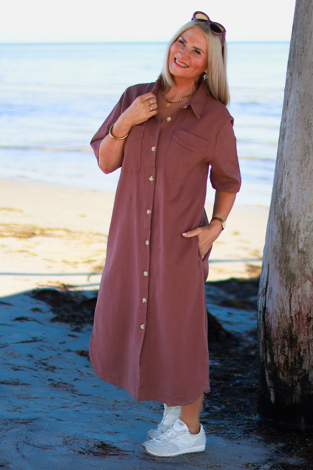 Malibu Denim Shirt Dress | COCO MYLK