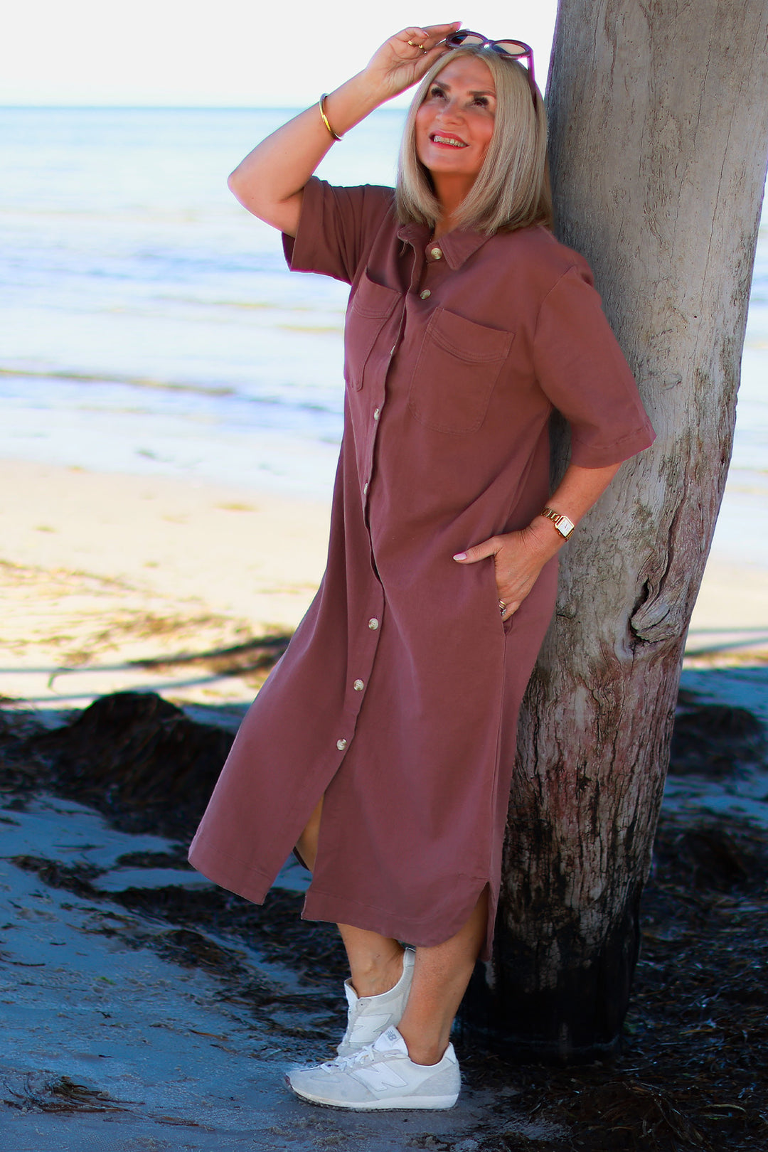 Malibu Denim Shirt Dress | COCO MYLK