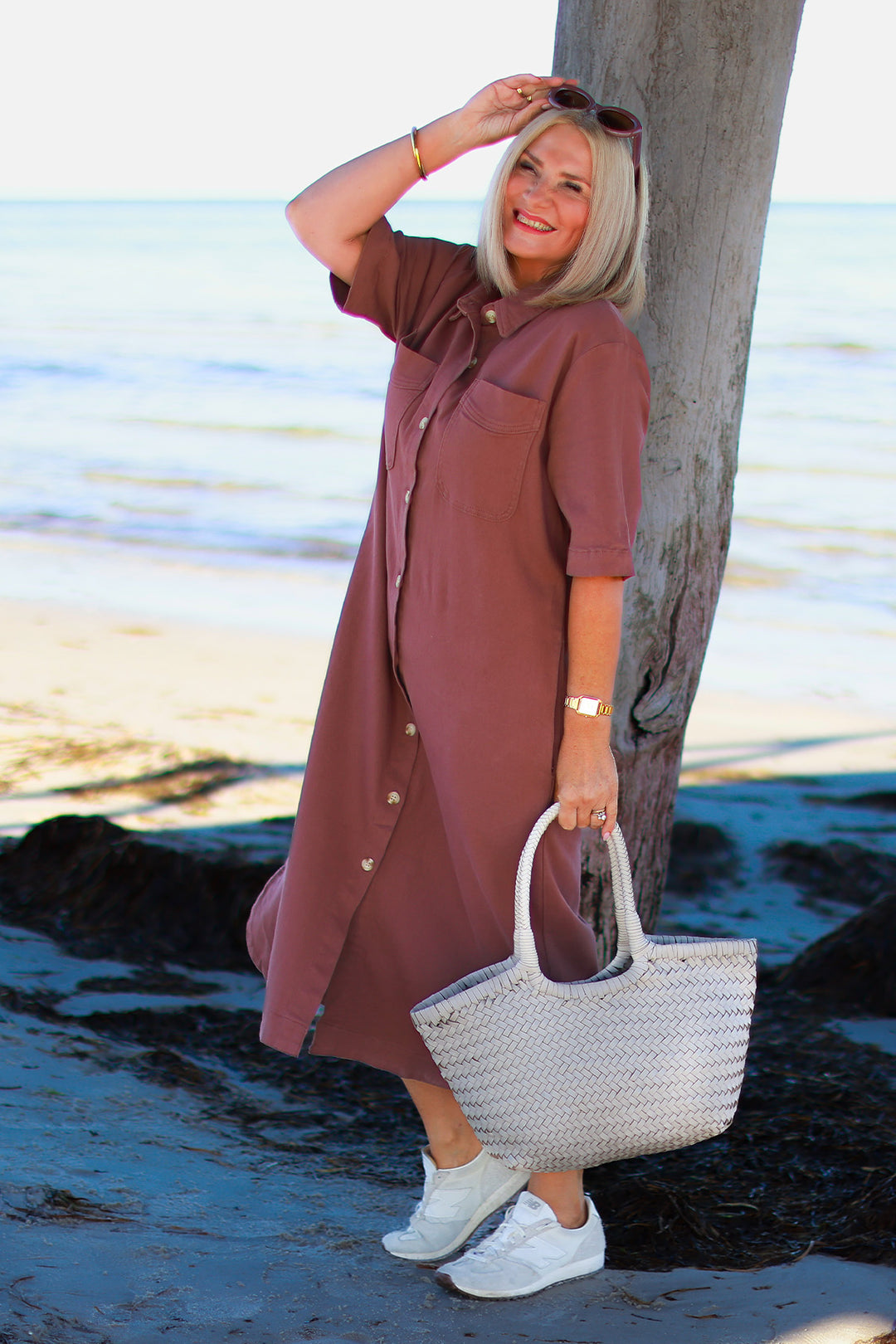 Malibu Denim Shirt Dress | COCO MYLK