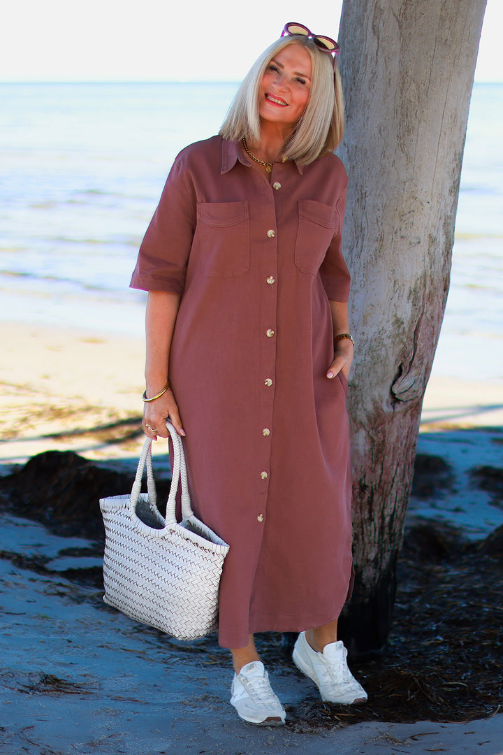 Malibu Denim Shirt Dress | COCO MYLK