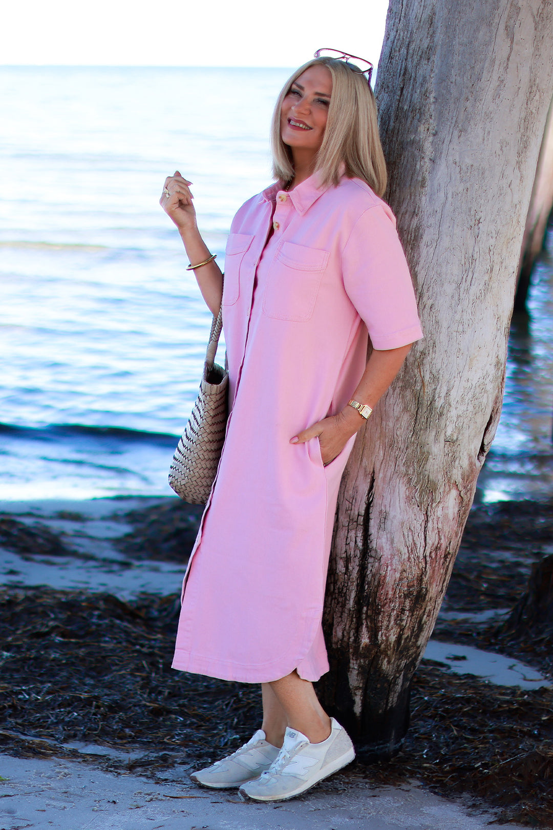 Malibu Denim Shirt Dress | PINK MUSK
