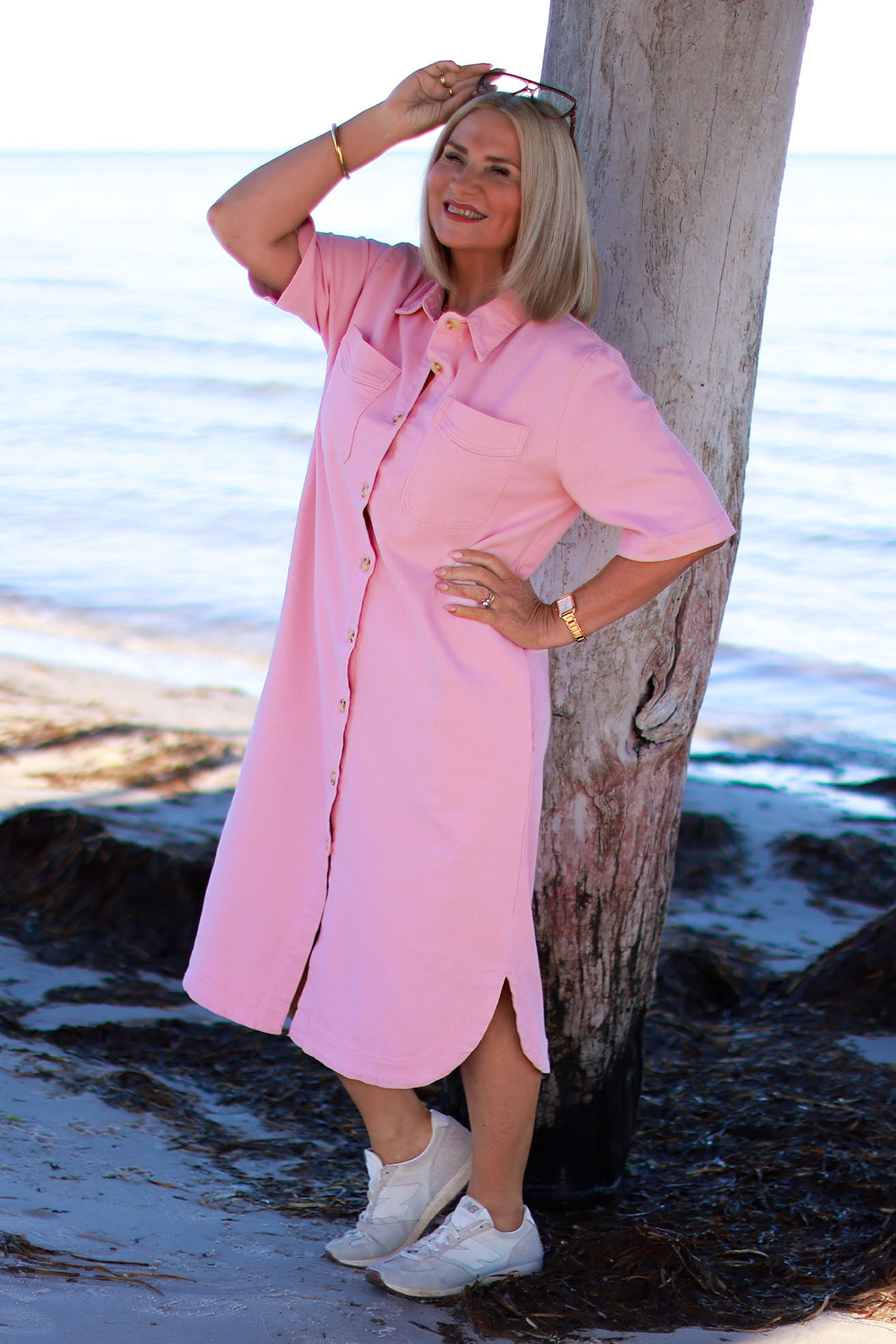 Malibu Denim Shirt Dress | PINK MUSK
