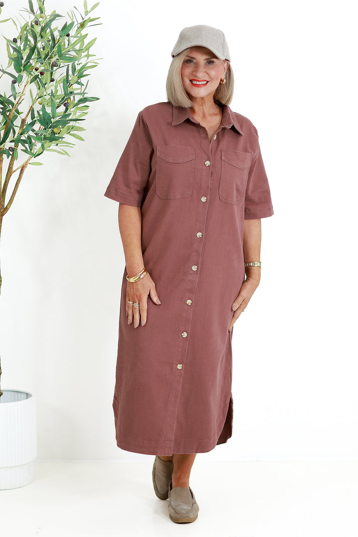 Malibu Denim Shirt Dress | COCO MYLK