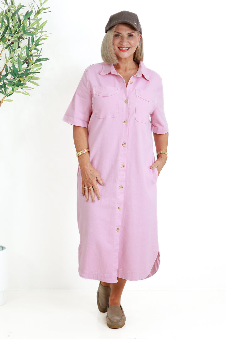 Malibu Denim Shirt Dress | PINK MUSK