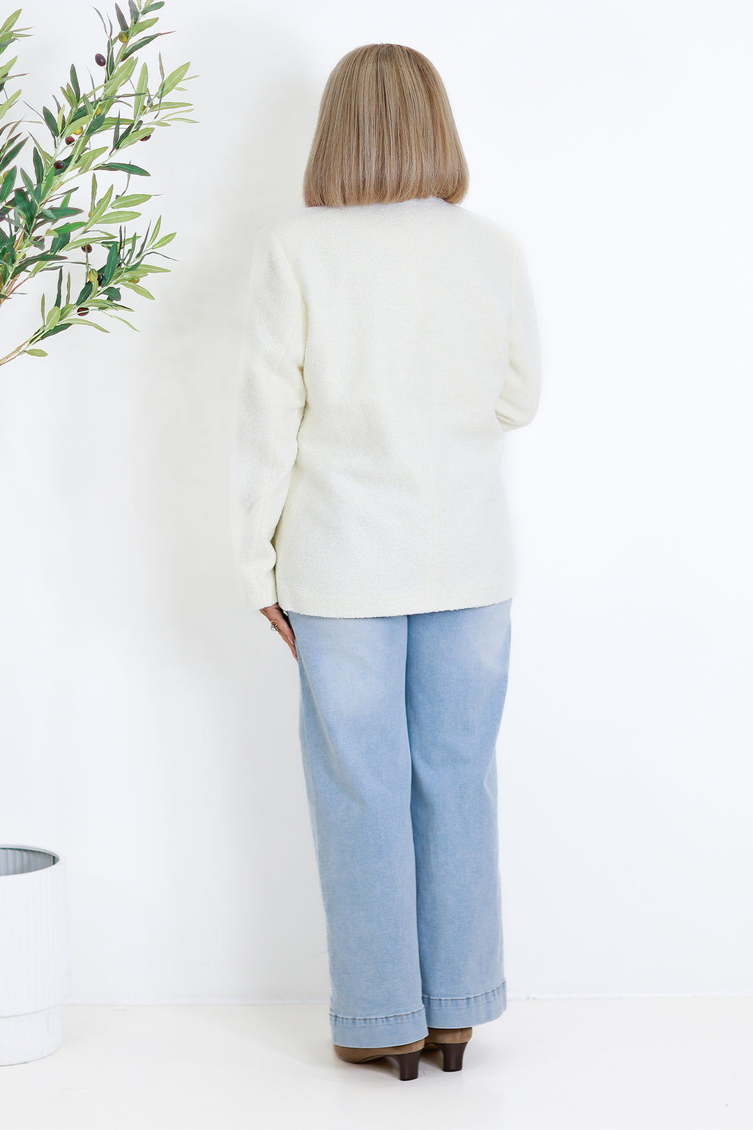 Mia Micro Boucl'e Coat | CREAM