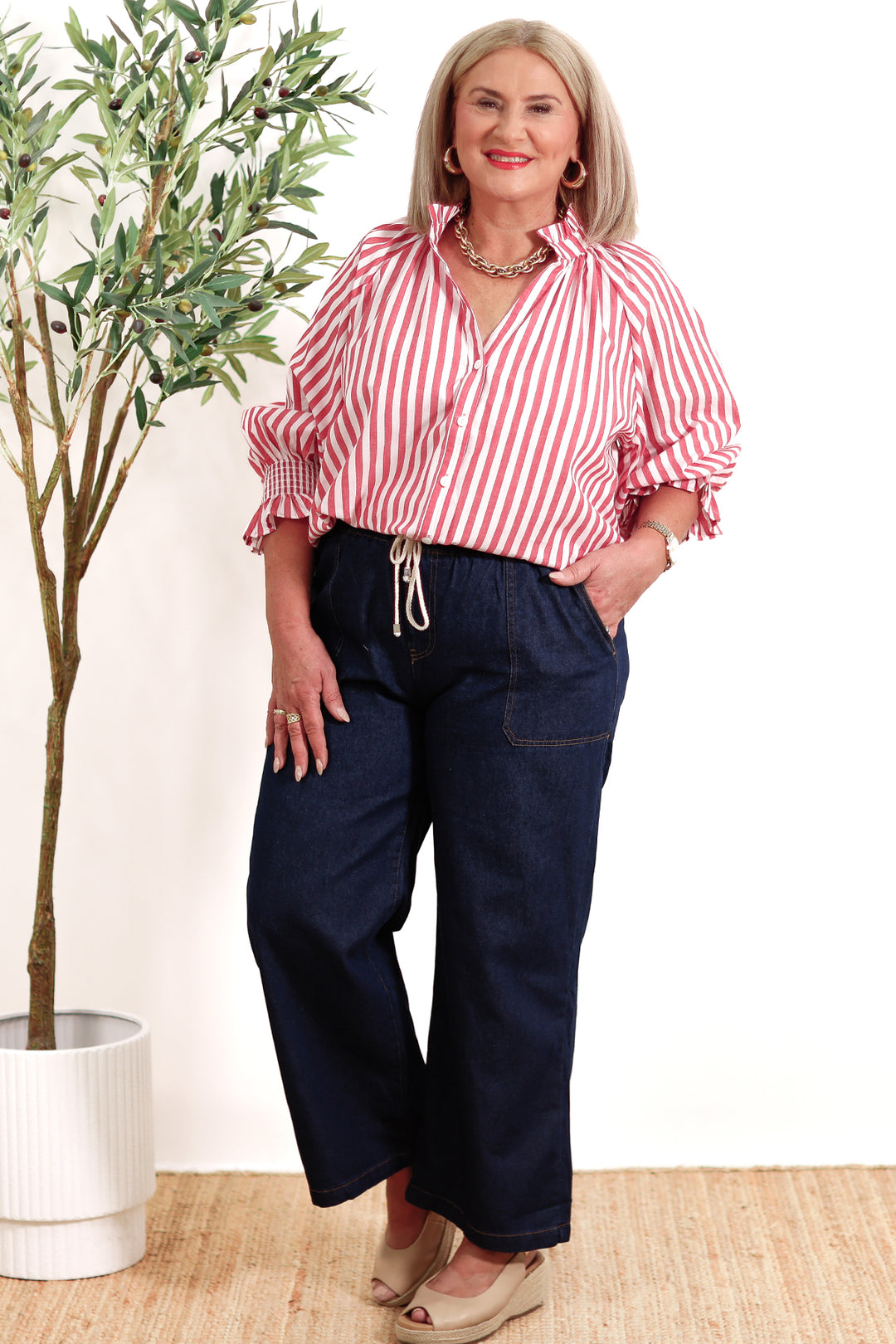 Mossman Stripe Shirt | Red