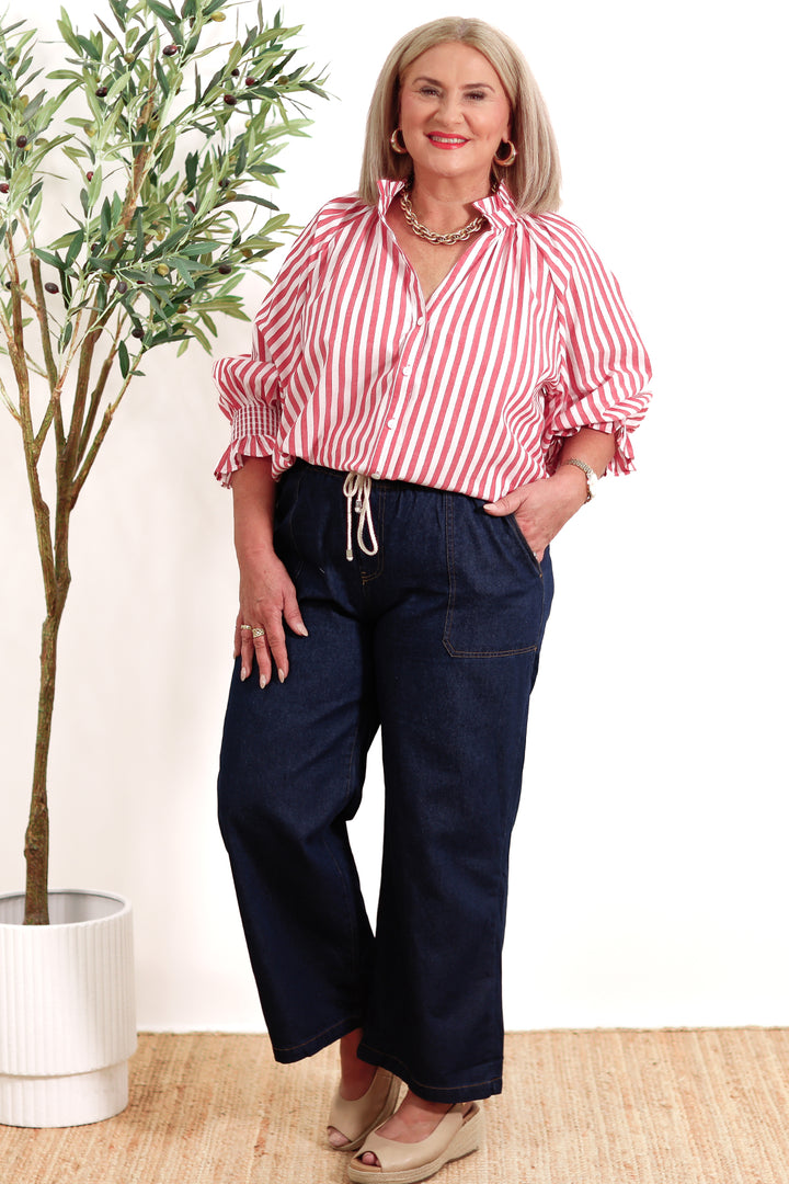 Mossman Stripe Shirt | Red