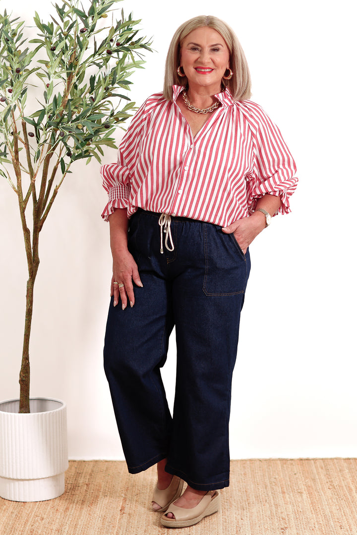 Mossman Stripe Shirt | Red