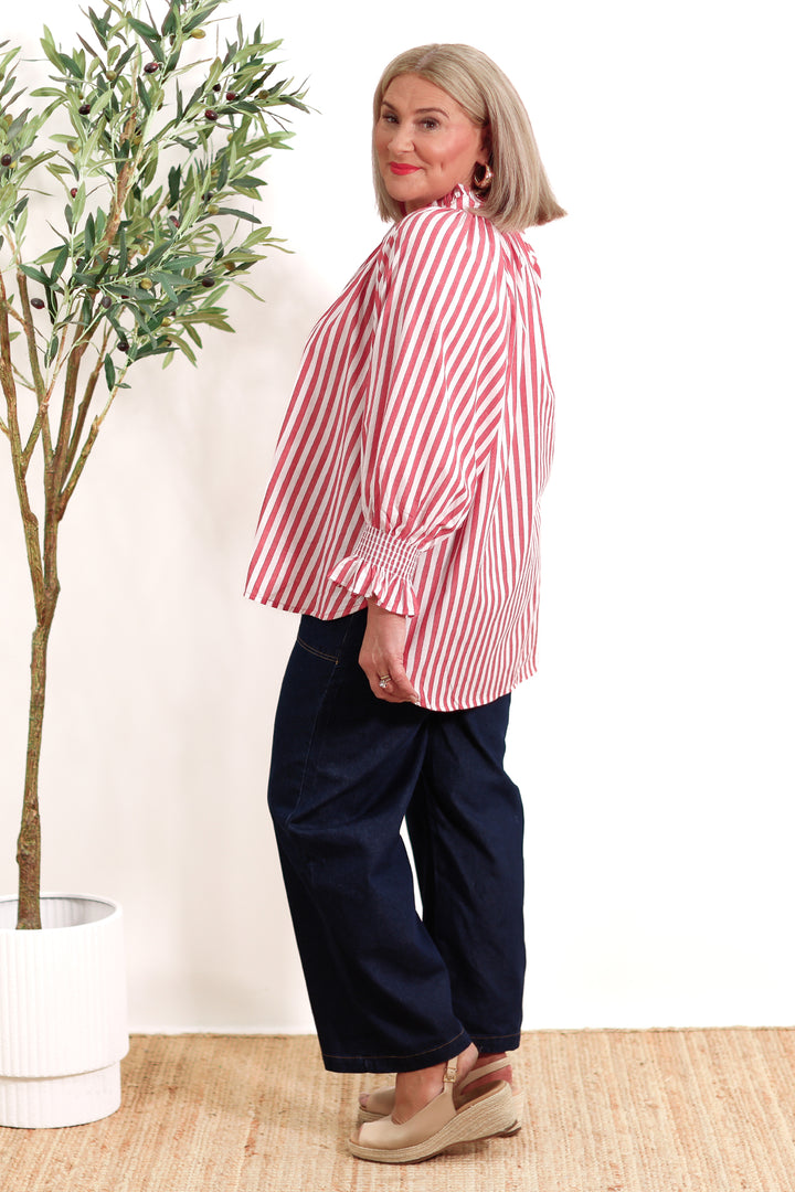 Mossman Stripe Shirt | Red