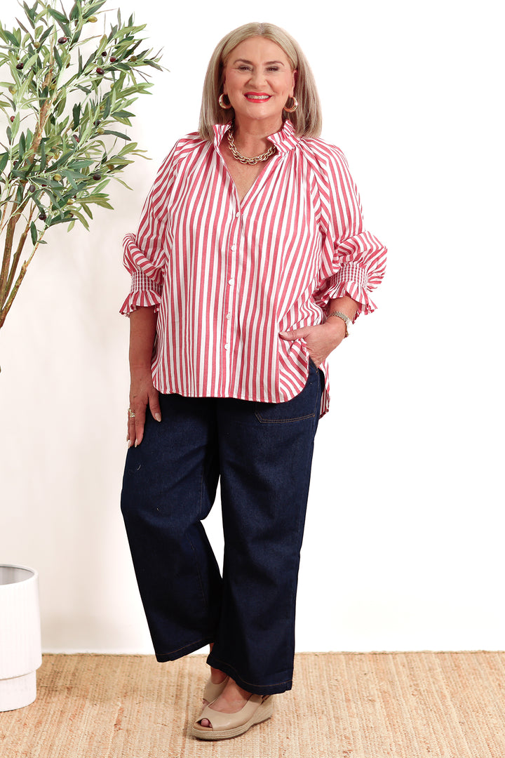 Mossman Stripe Shirt | Red