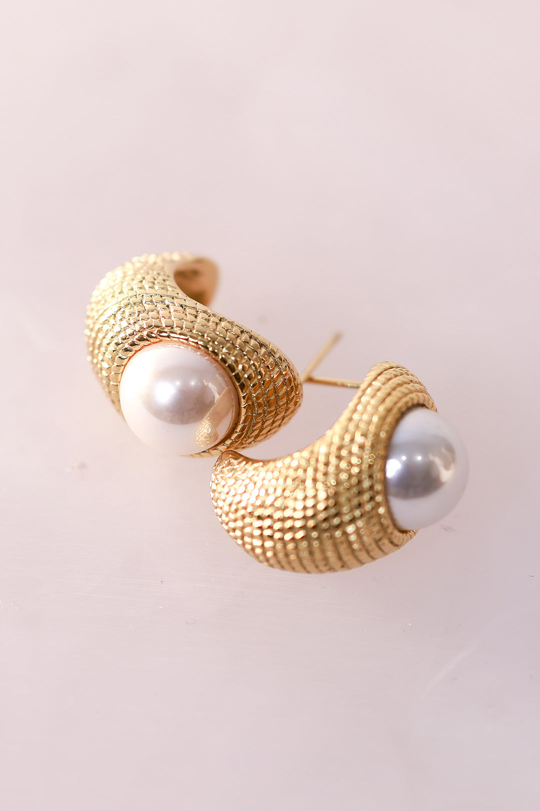 Neri Hoop Earring | GOLD PEARL