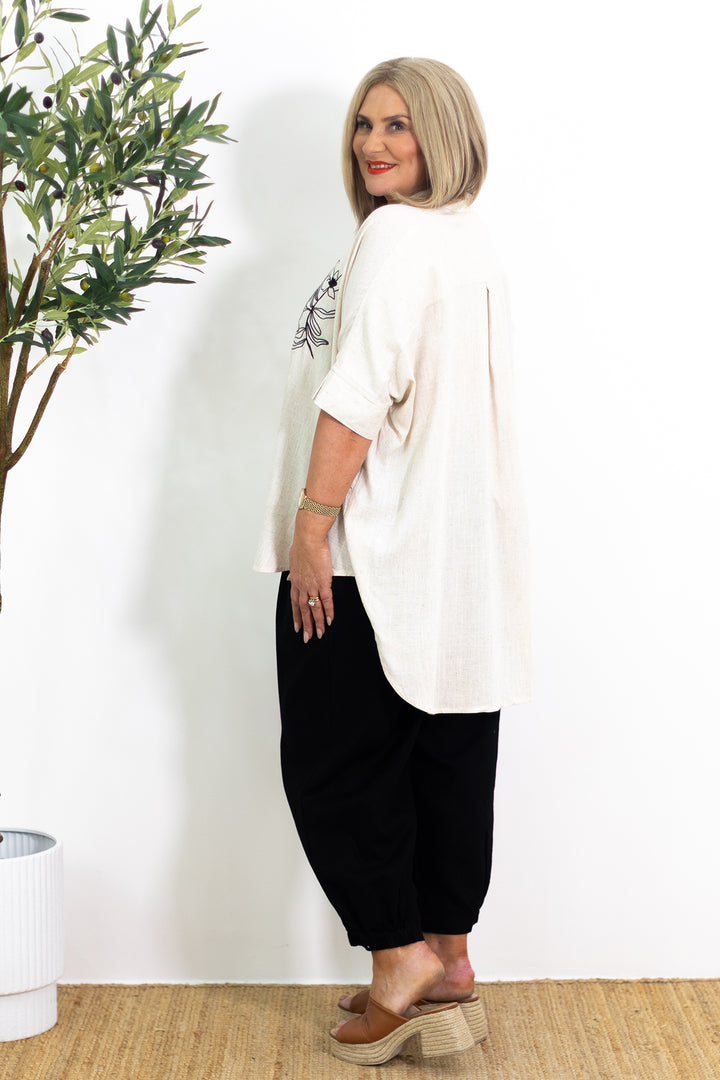 Aria Oversized Shirt | Natural