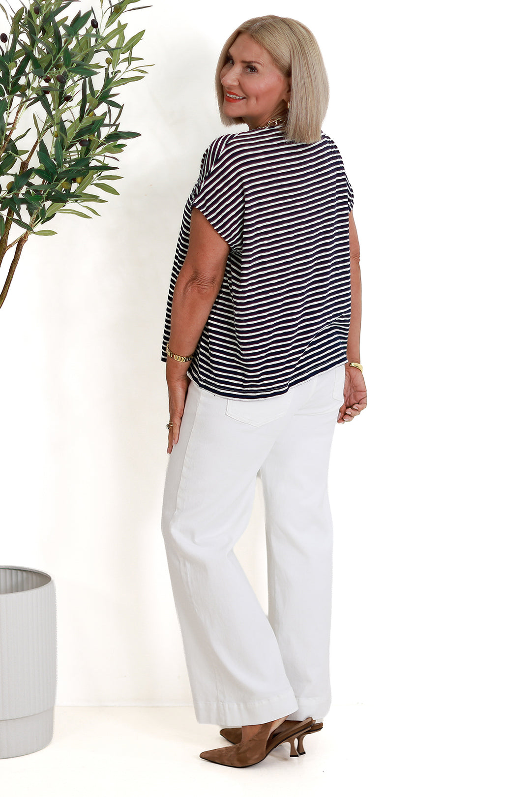 Tropea Stripe Tshirt | NAVY