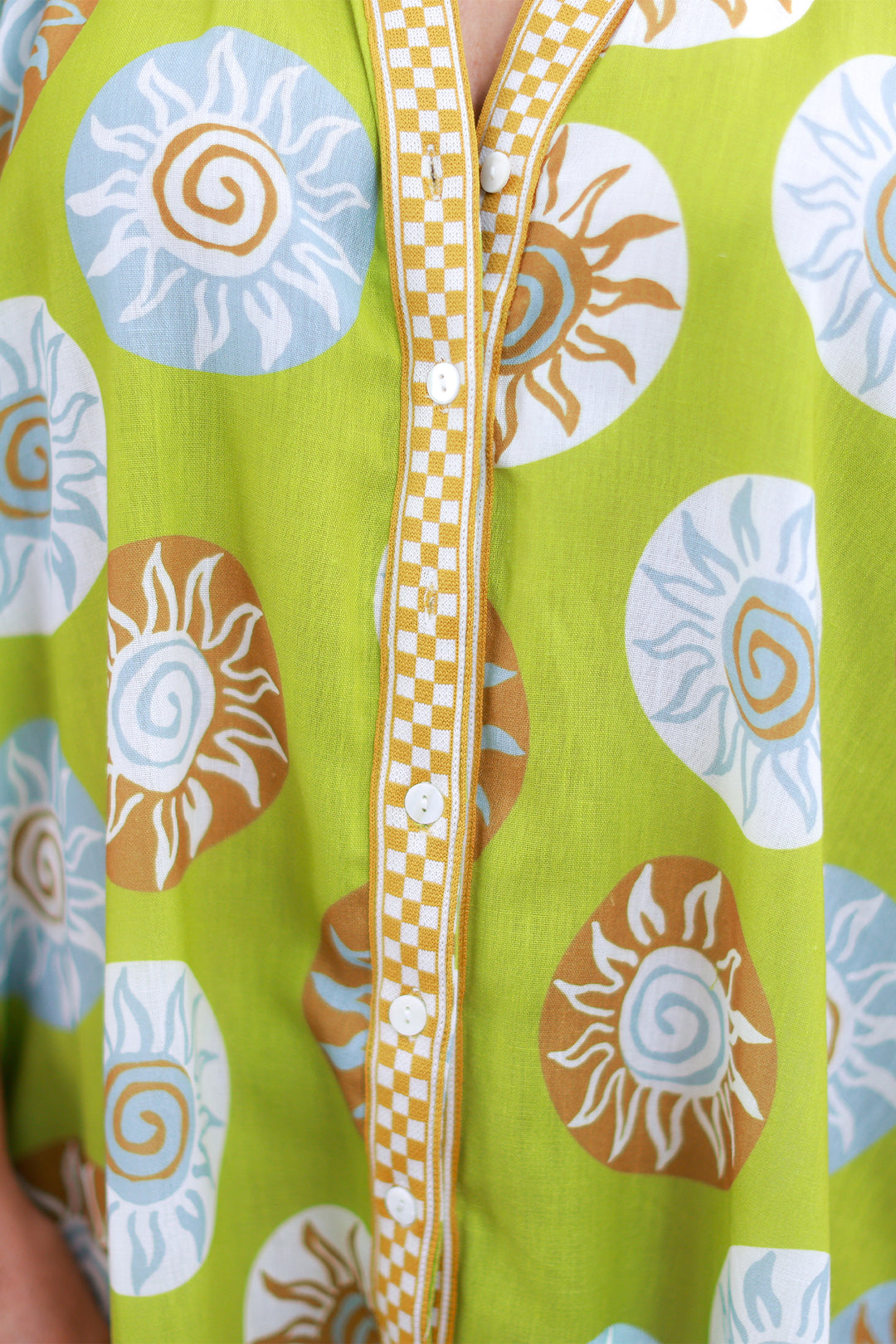 Sun Chaser Shirt Dress | GREEN & TAN