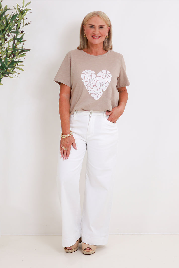 Young Hearts T-Shirt | TAUPE