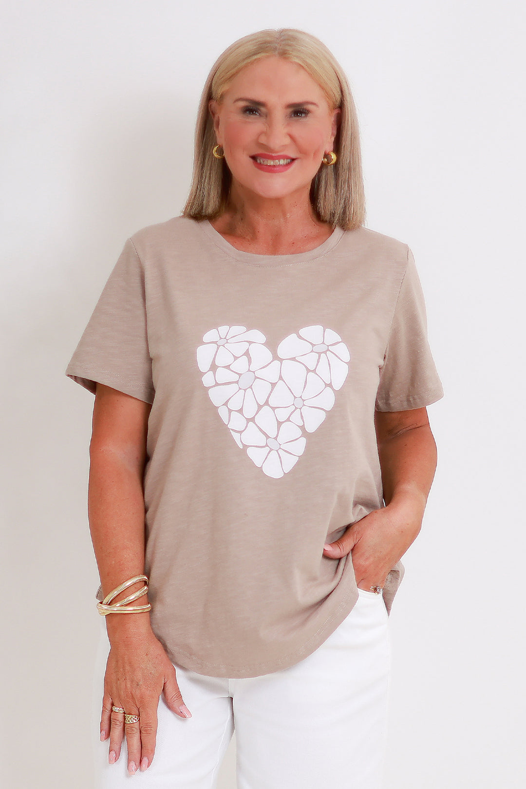 Young Hearts T-Shirt | TAUPE
