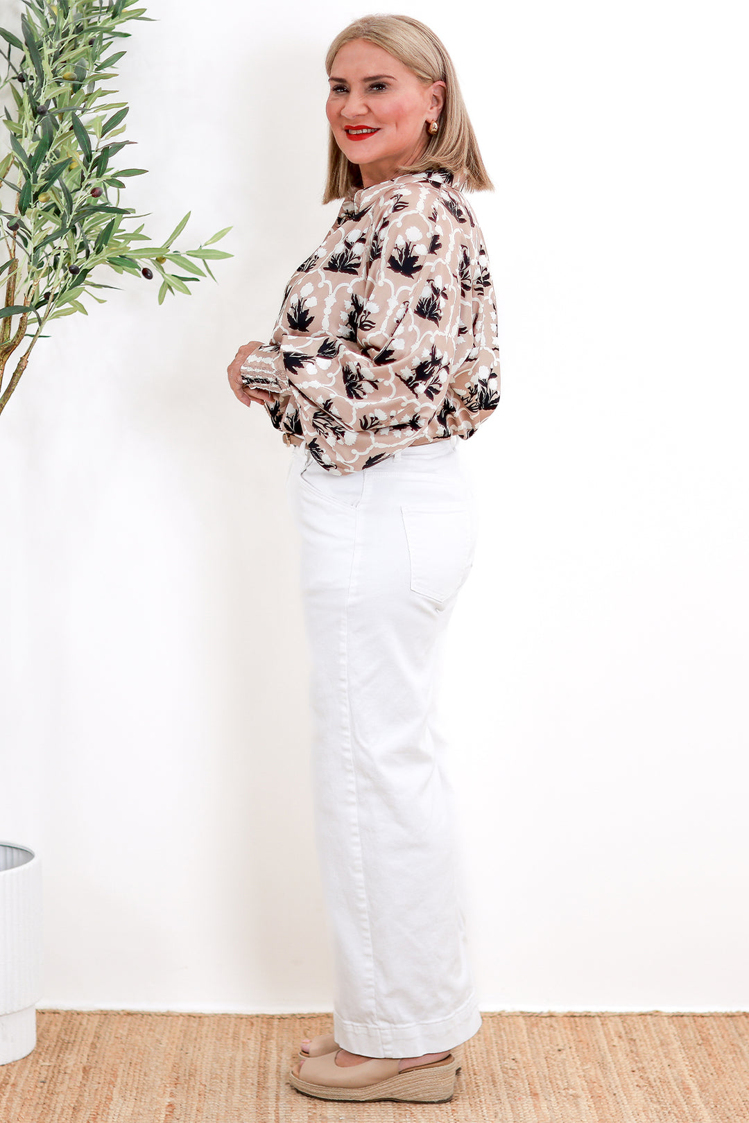 Rafina Shirt Collared | Mousse Patterned