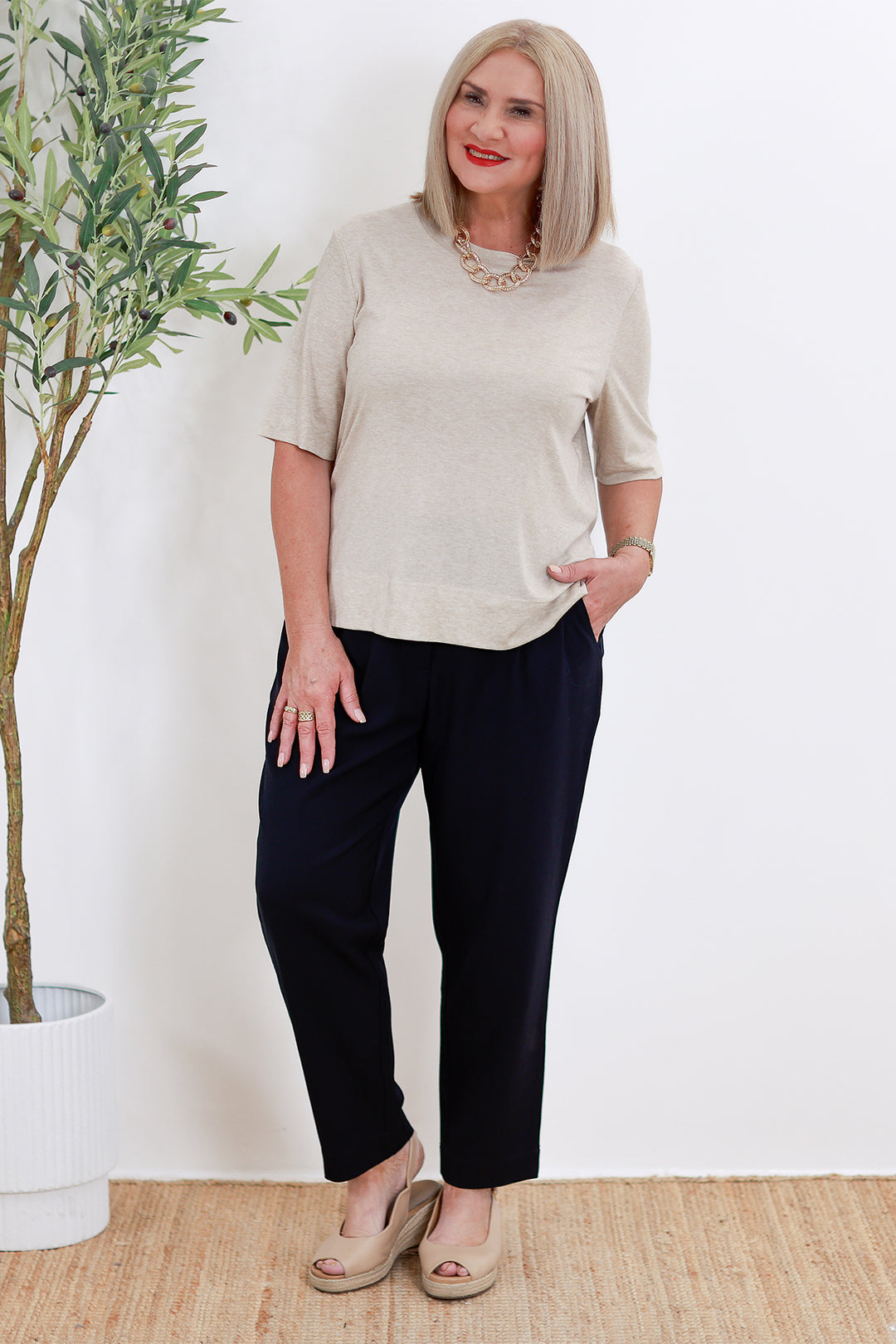 Eden Stretch Pant | INK NAVY