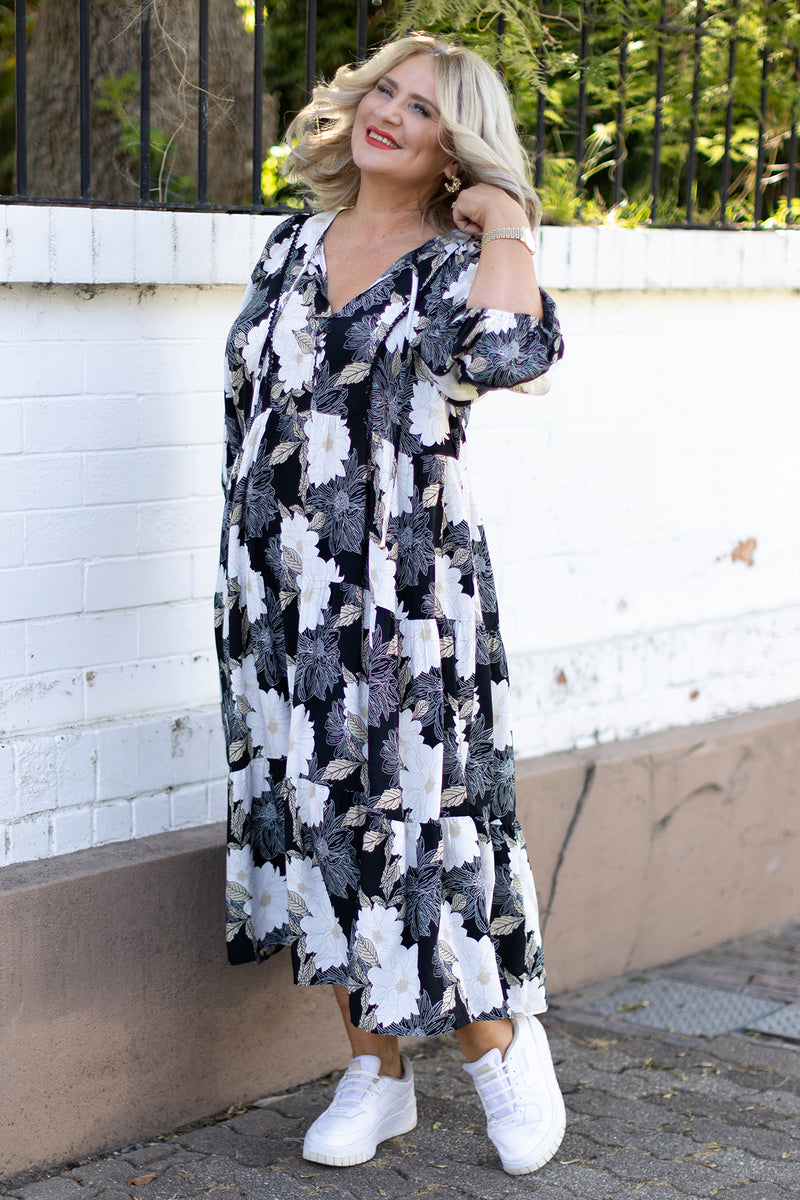 Bloom Dress | Black Floral