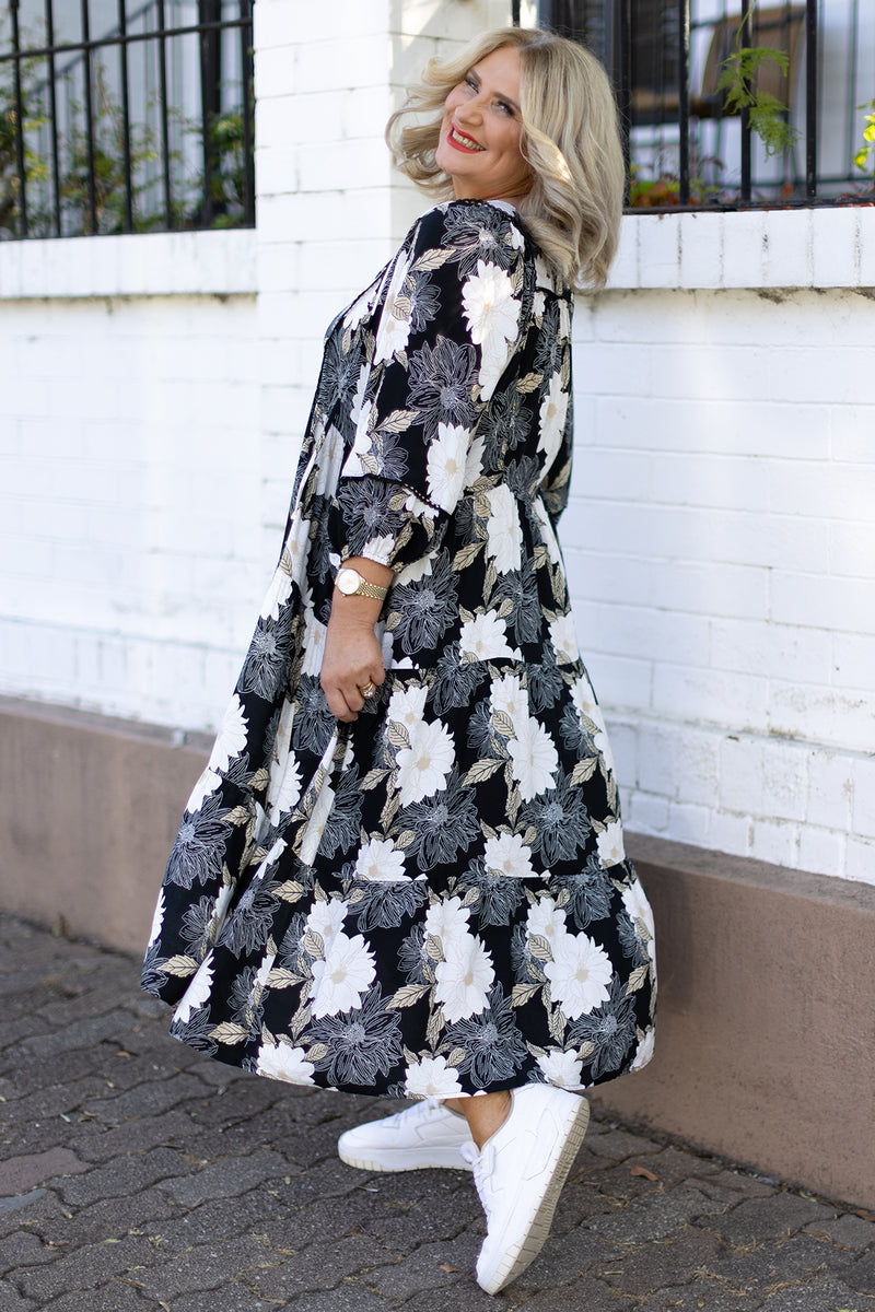 Bloom Dress | Black Floral