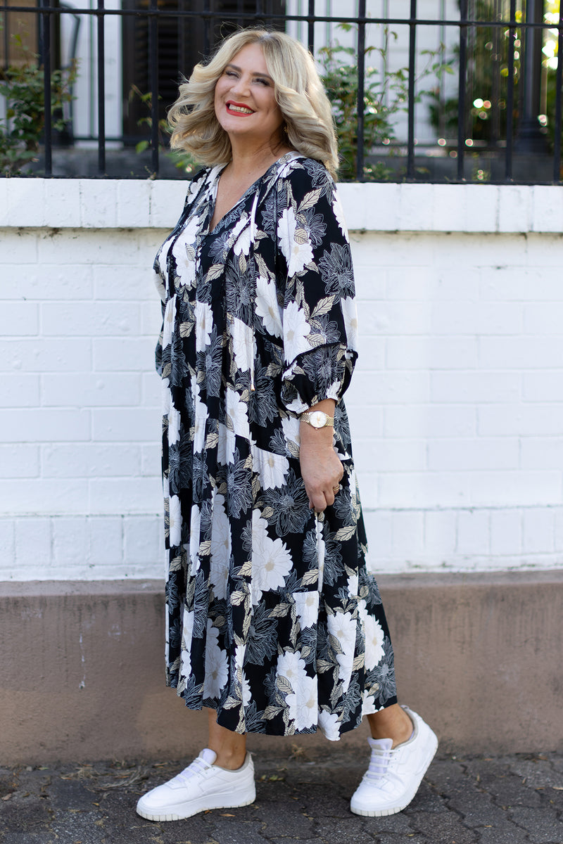 Bloom Dress | Black Floral