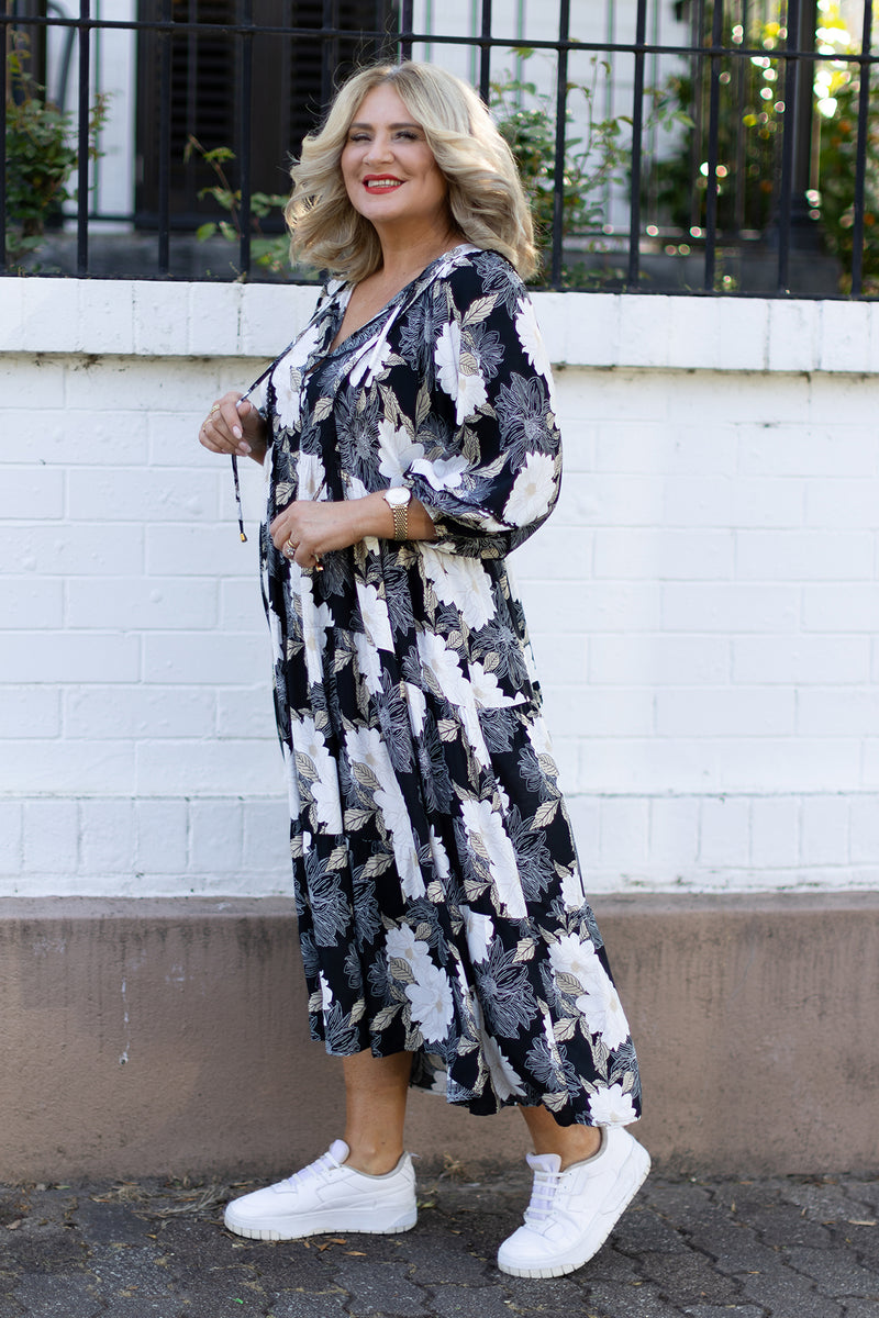 Bloom Dress | Black Floral