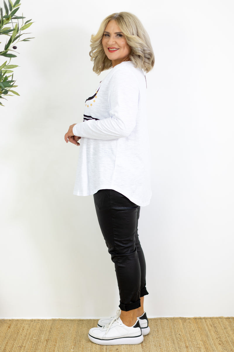 Rawhide Long Sleeve T | White