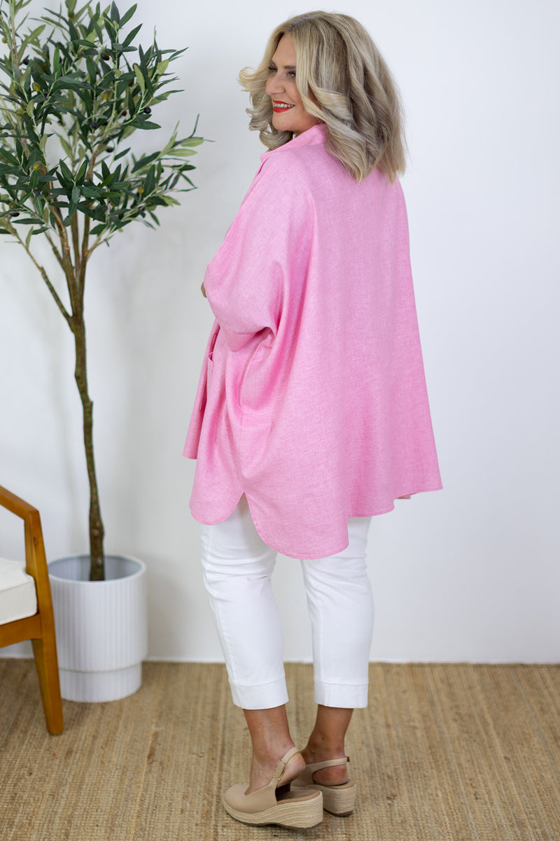 Oxford Collared Tunic | Pink