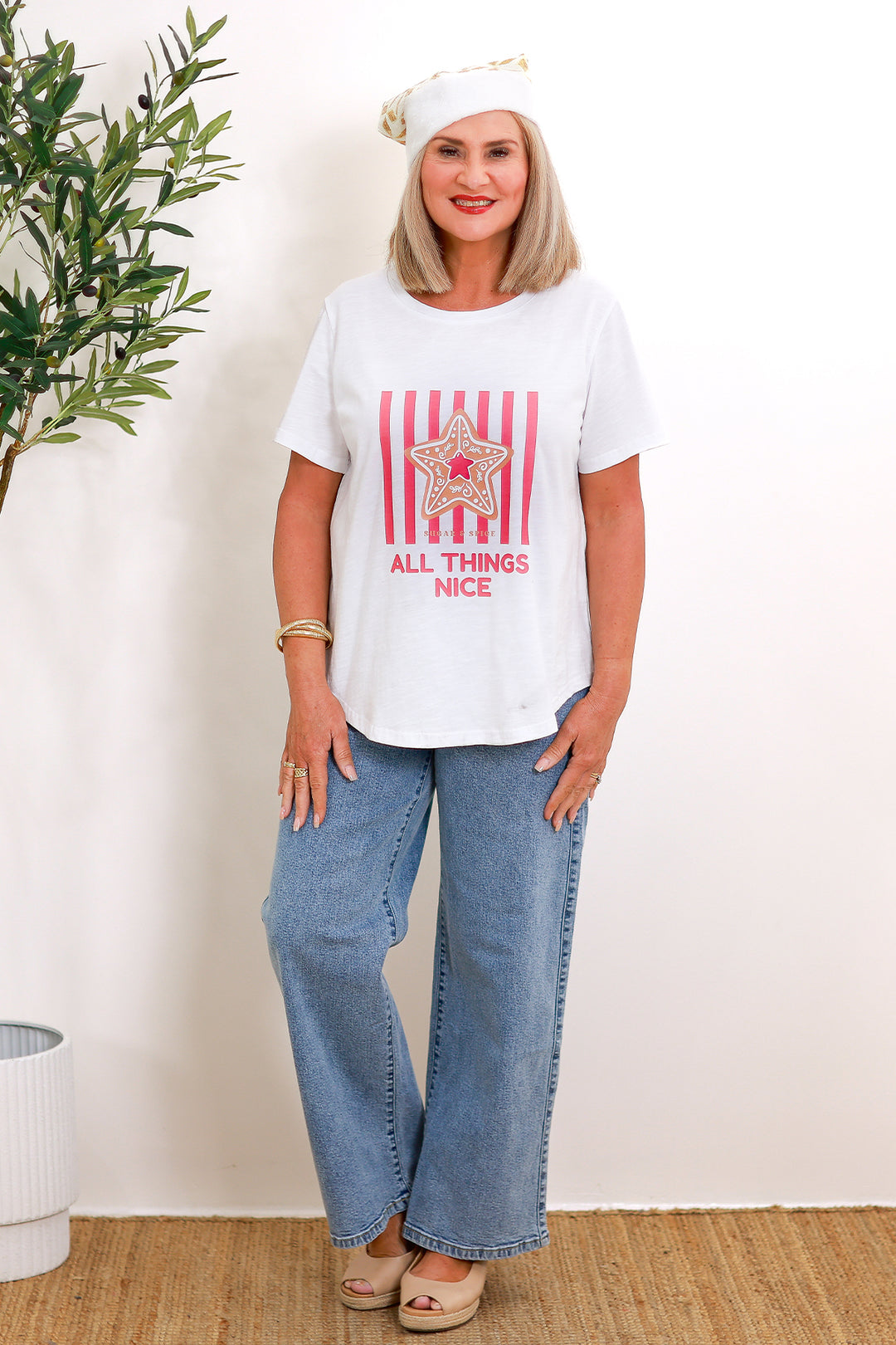 All Things Nice Christmas T-Shirt | WHITE